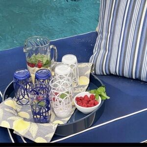 Frontgate Cabo Acrylic Highball Glasses, Set of Six 22 oz., 3-1/2" dia. x 6"H